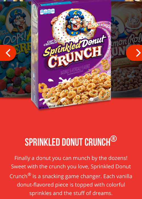 Cap'n Crunch product page