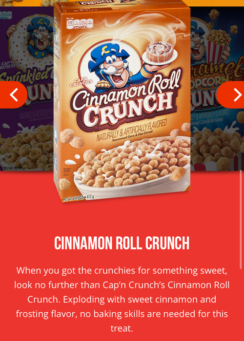 Cap'n Crunch product page