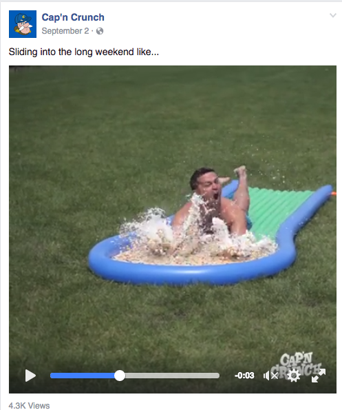 Cap'n Crunch social post