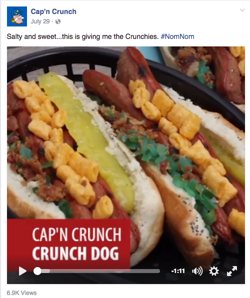 Cap'n Crunch social post
