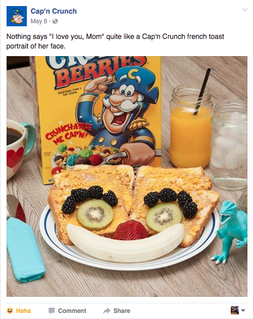 Cap'n Crunch social post