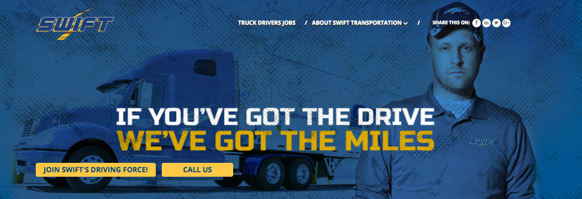 Swift Transportation — Driving Force campaign