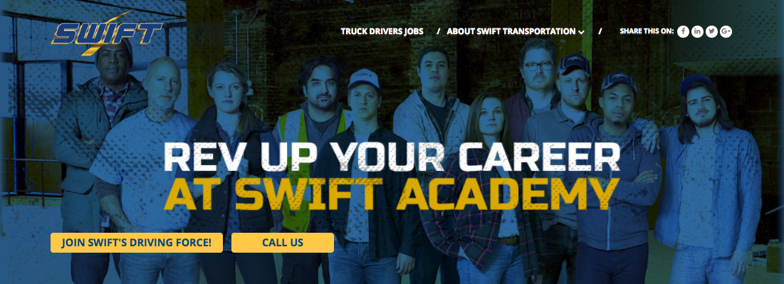 Swift Transportation — Driving Force campaign