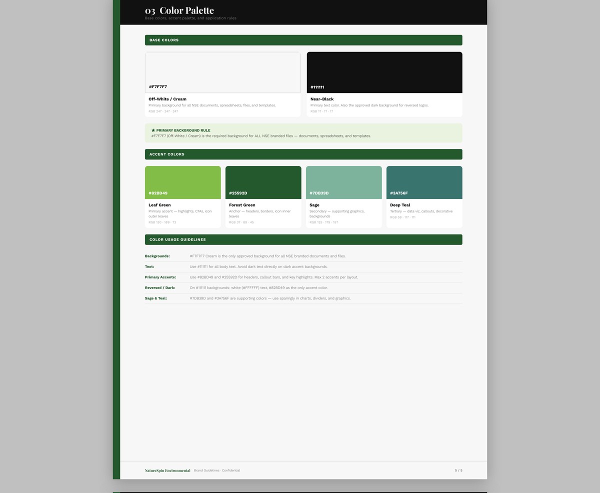 NatureSpin color palette